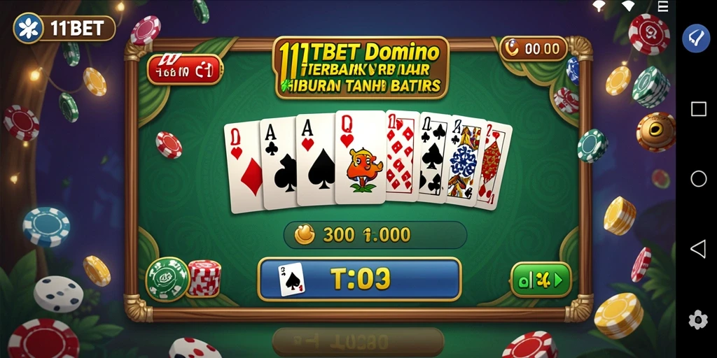 Tampilan gameplay menarik dari 11TBET saat bermain Domino.