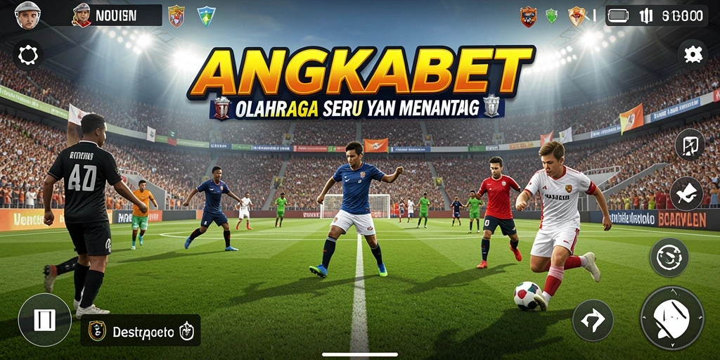 Screenshot bermain ANGKABET yang menunjukkan aksi olahraga yang menegangkan.