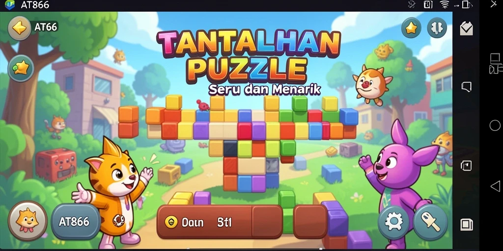 Tampilan gameplay AT866 dengan berbagai tantangan Puzzle menarik.