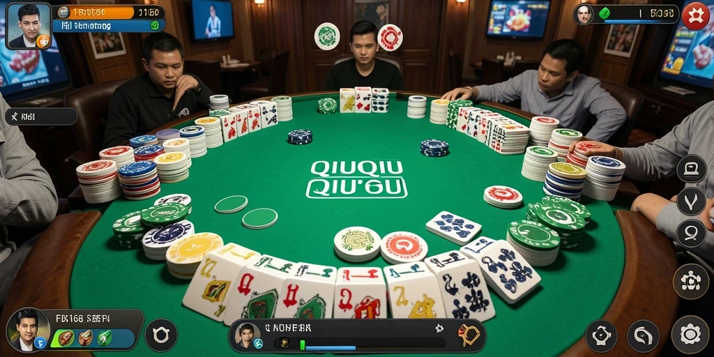 Tampilan gameplay QiuQiu yang menarik dan penuh strategi.