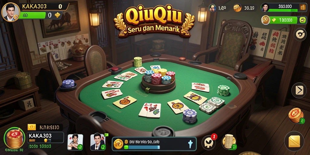 Tampilan gameplay QiuQiu yang seru dan menegangkan.