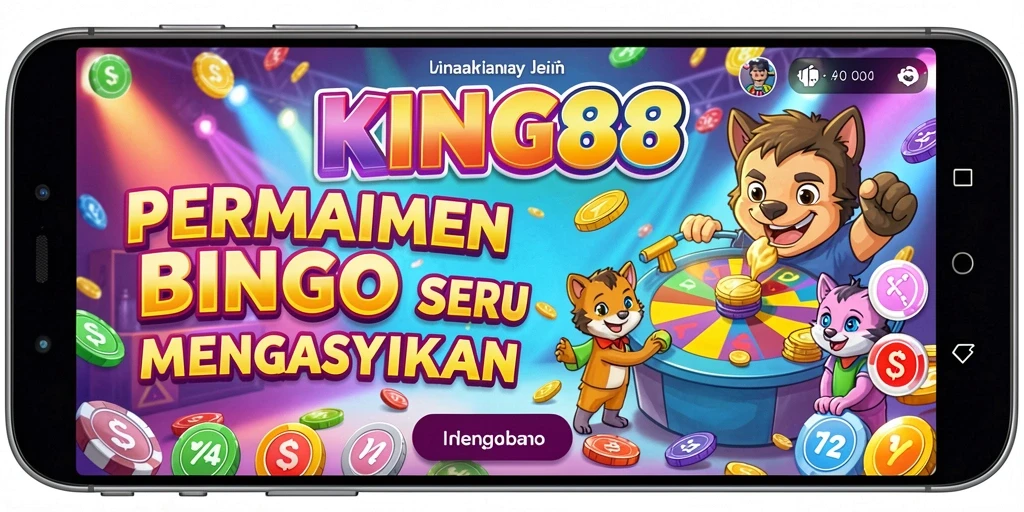 Tampilan gameplay seru dari aplikasi Bingo KING88.