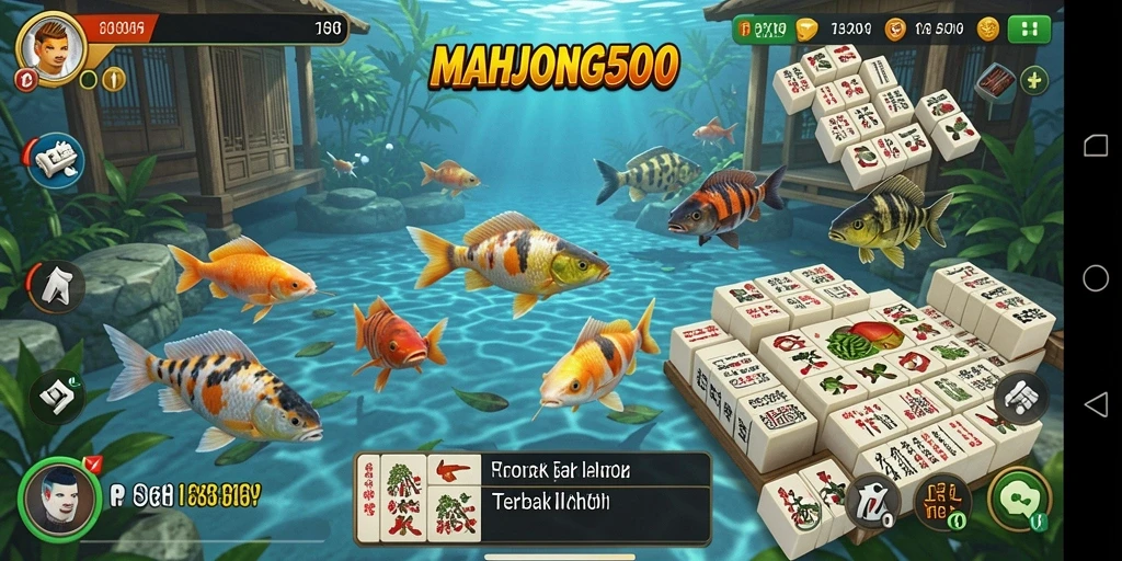 Tampilan gameplay <strong>MAHJONG500</strong> yang seru dan penuh warna.
