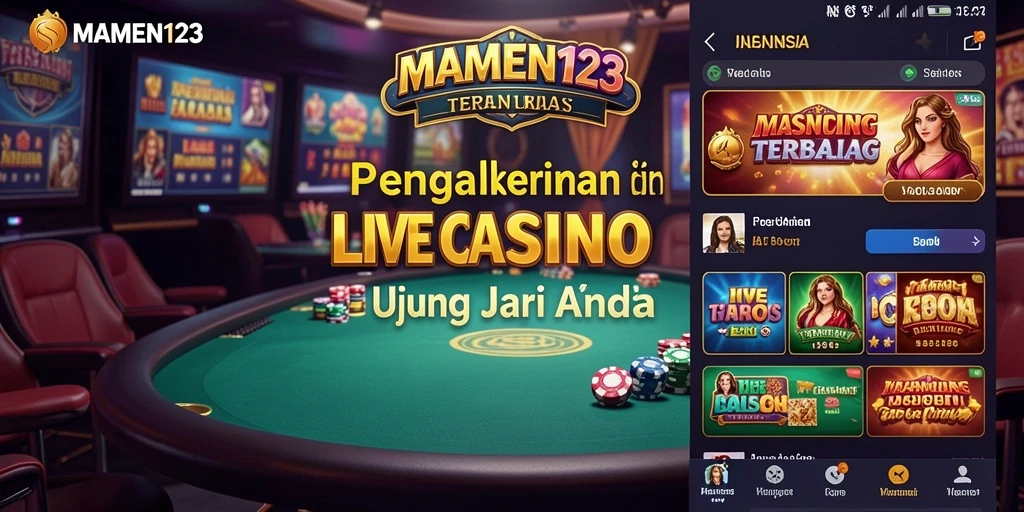 Tampilan gameplay MAMEN123 dengan live dealer yang profesional.