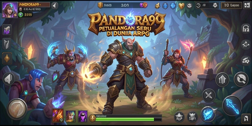 Tampilan gameplay menakjubkan dari PANDORA99 di dunia ARPG.