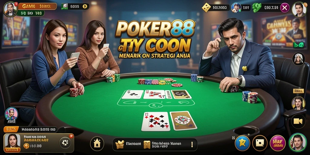 Tampilan gameplay menarik POKER88 dengan grafis yang memukau.