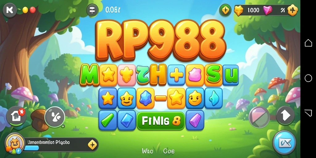Tampilan gameplay Match-3 yang menarik dan interaktif.