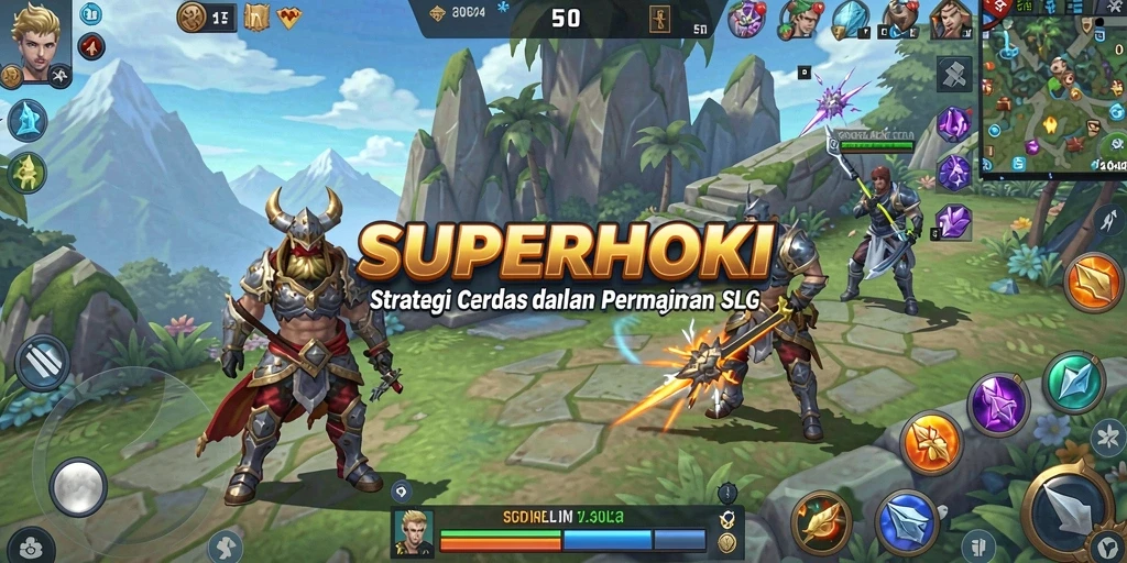 Menampilkan aksi seru pertempuran strategis di SUPERHOKI.