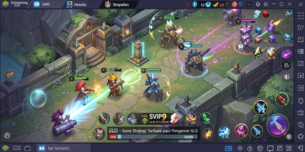 Tampilan gameplay menarik dari SVIP9 dengan strategi SLG yang mendalam.