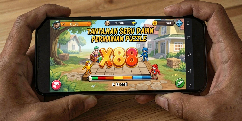 Tangkapan layar gameplay X88 menampilkan tantangan teka-teki yang seru dan menarik.